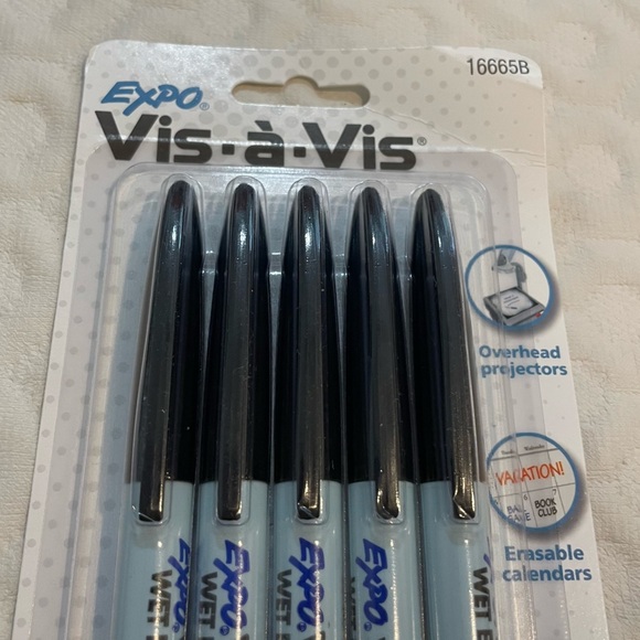 Expo Vis-a-Vis Wet Erase Markers Vintage 2003 Overhead Projector New In Box - Picture 2 of 5